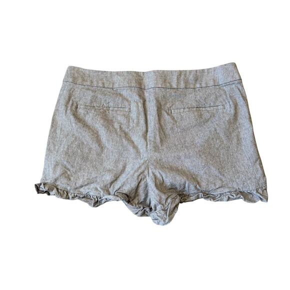 LOFT dressy shorts, Size Women's 8; Black & White knit/Gray; Side zipper - Picture 2 of 6